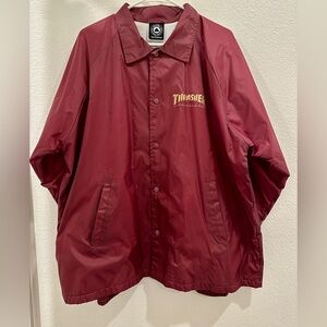 SOLD Thrasher Burgundy Jacket with Gold Logo